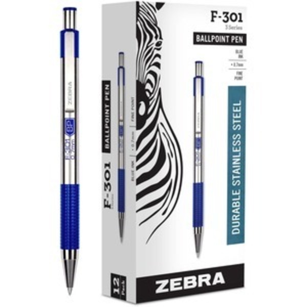 Zebra Pen Pen, Ballpnt, F-301, Rt, 0.7, Be ZEB27120